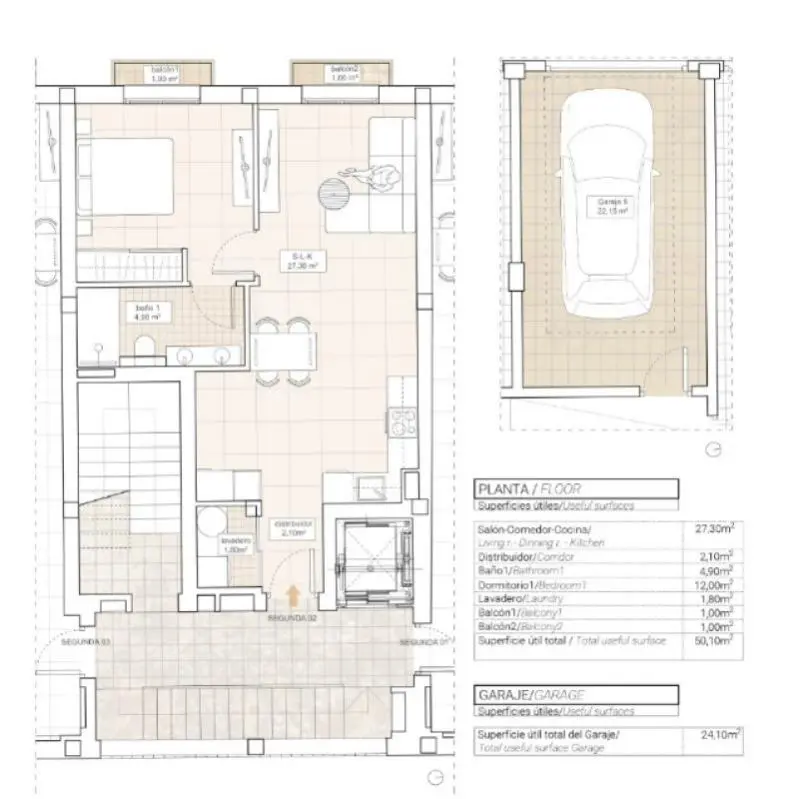 Apartment Of 56 M² In Hondon De Las Nieves, Spain