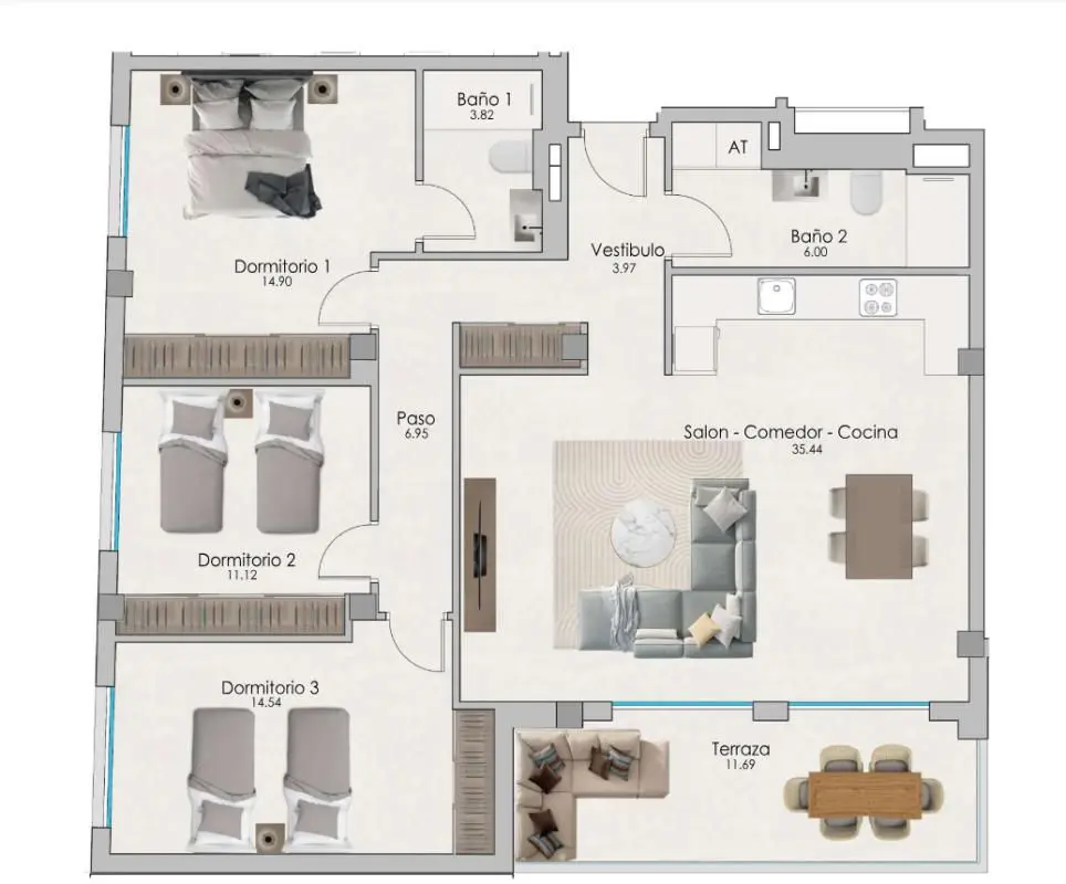 Apartment Of 94 M² In Santa Pola, Spain