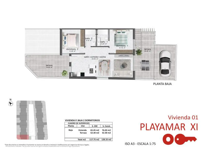 Apartment Of 118 M² In Pilar De La Horadada