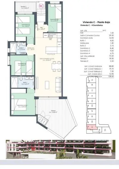 Apartment Of 121 M² In Benijofar, Spain