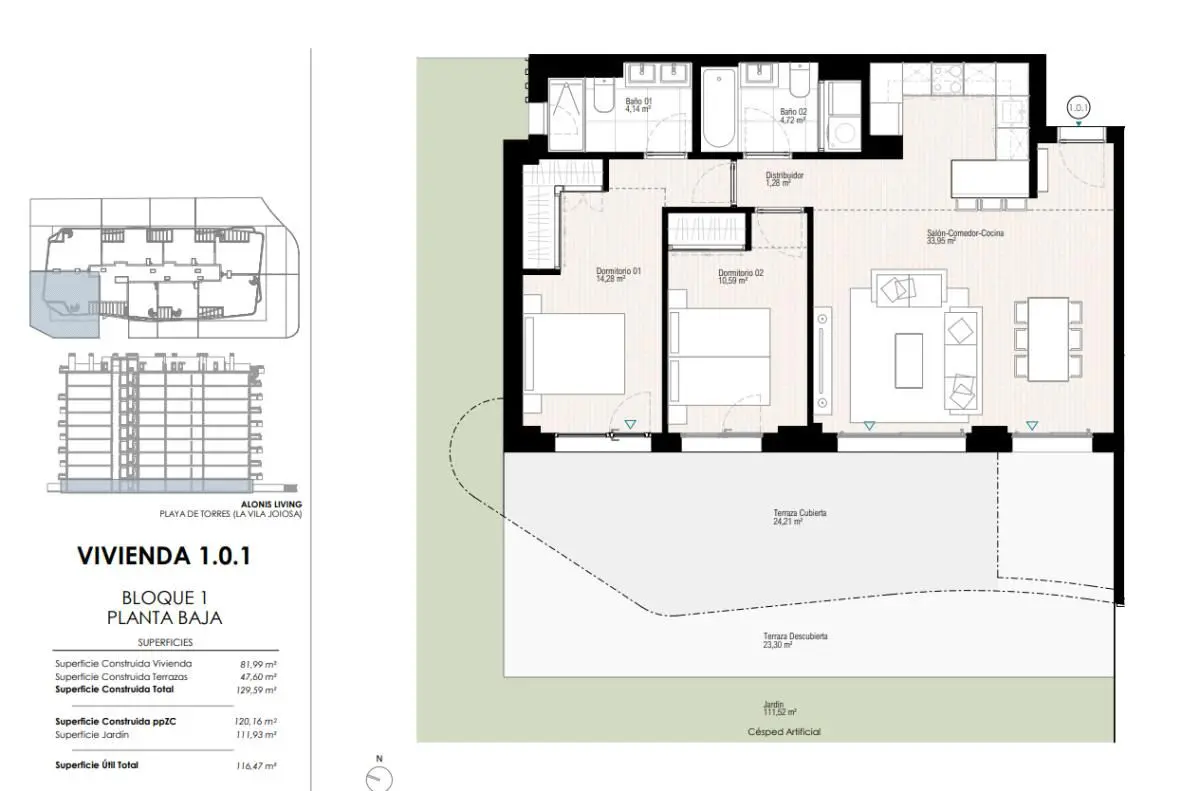 Apartment Of 110 M² With Sea Views In Villajoyosa