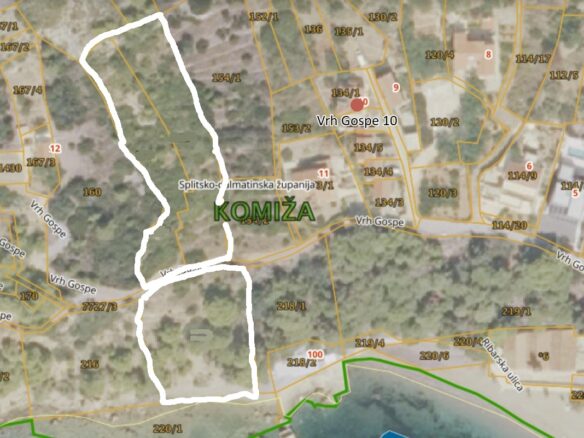Construction Land Of 4500 M² In Komiža, Vis Island