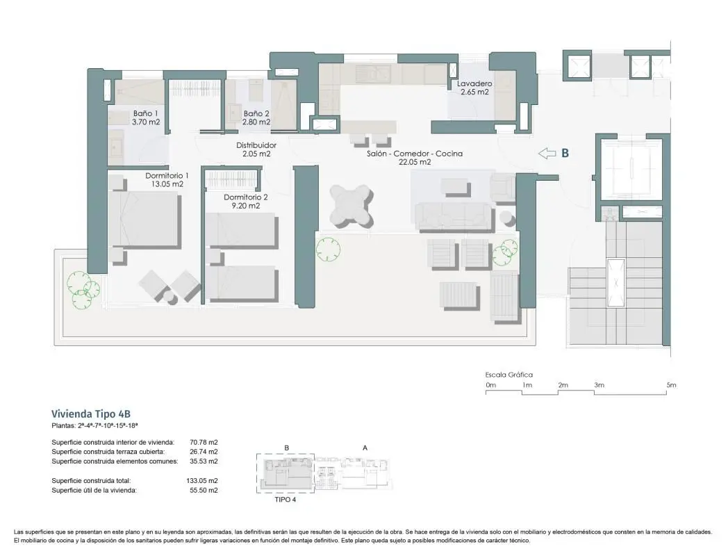 Apartment Of 98 M² In Benidorm, Spain