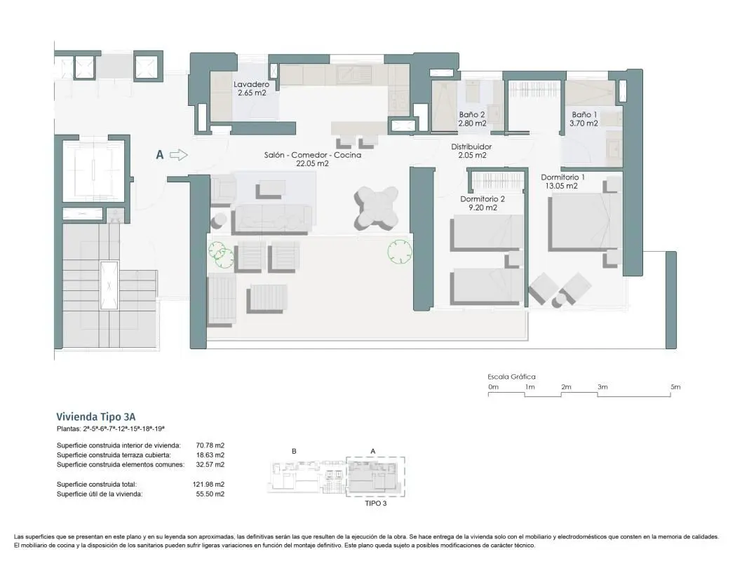 Apartment Of 98 M² In Benidorm, Spain