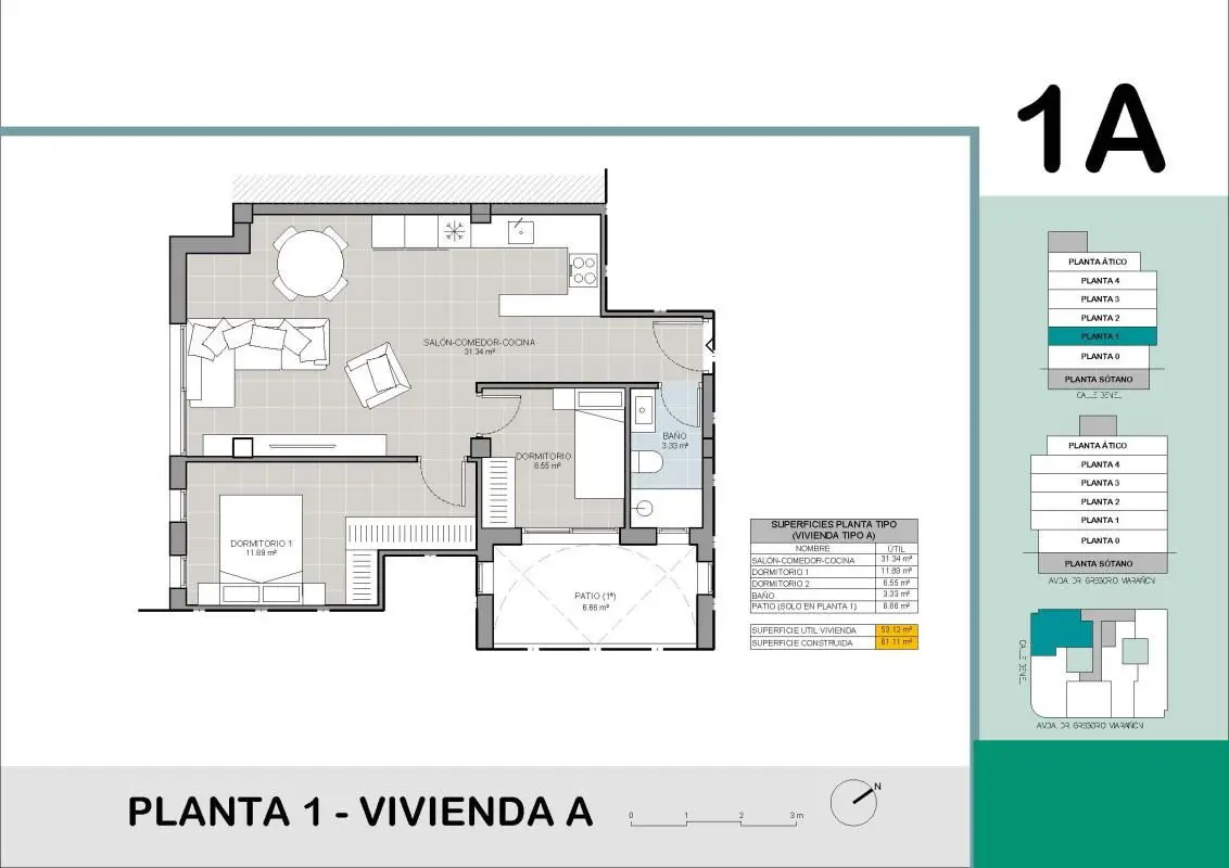 Apartment Of 61 M² In Torrevieja, Spain
