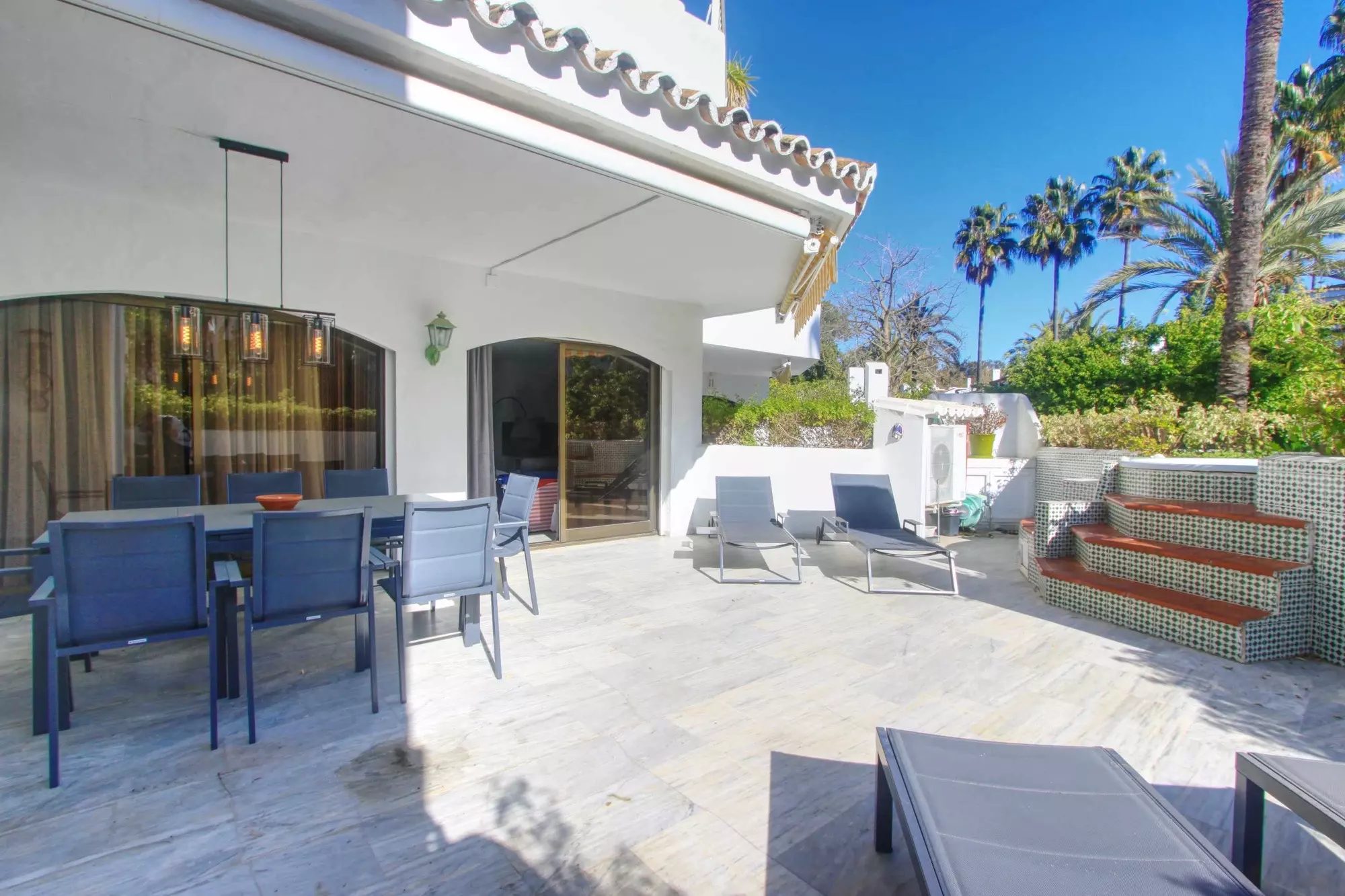 Beachside Elevated Ground Floor 3 Bedrooms Apartment With Touristic Licence In Elviria.