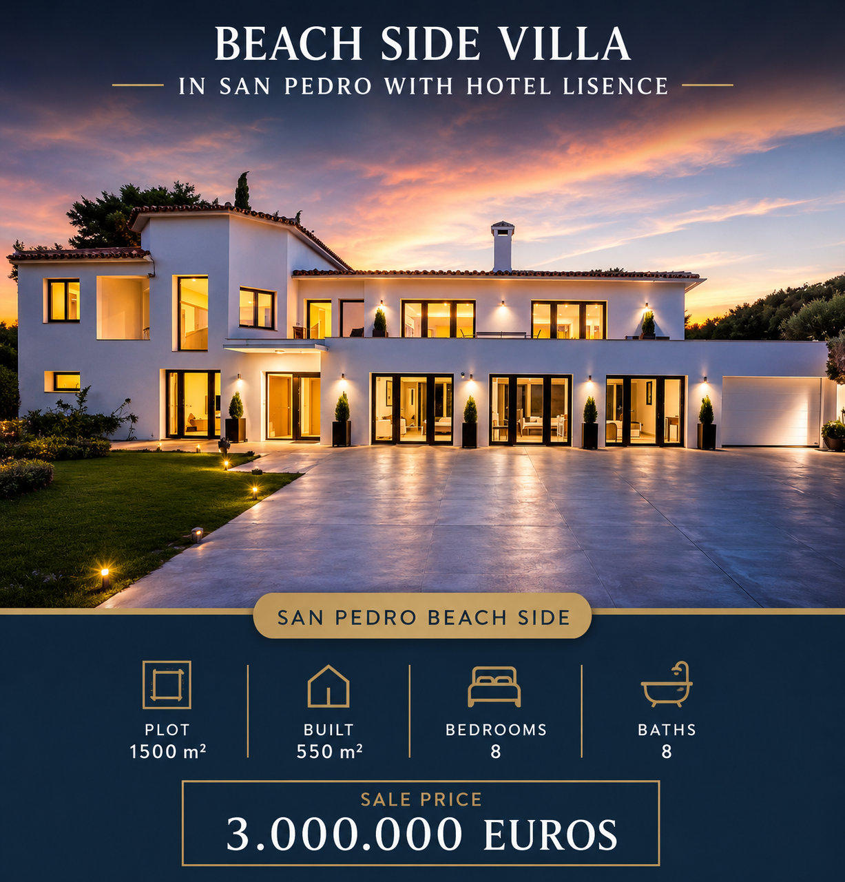 Fully Renovated Beach Side Villa With Hotel License In Linda Vista, San Pedro