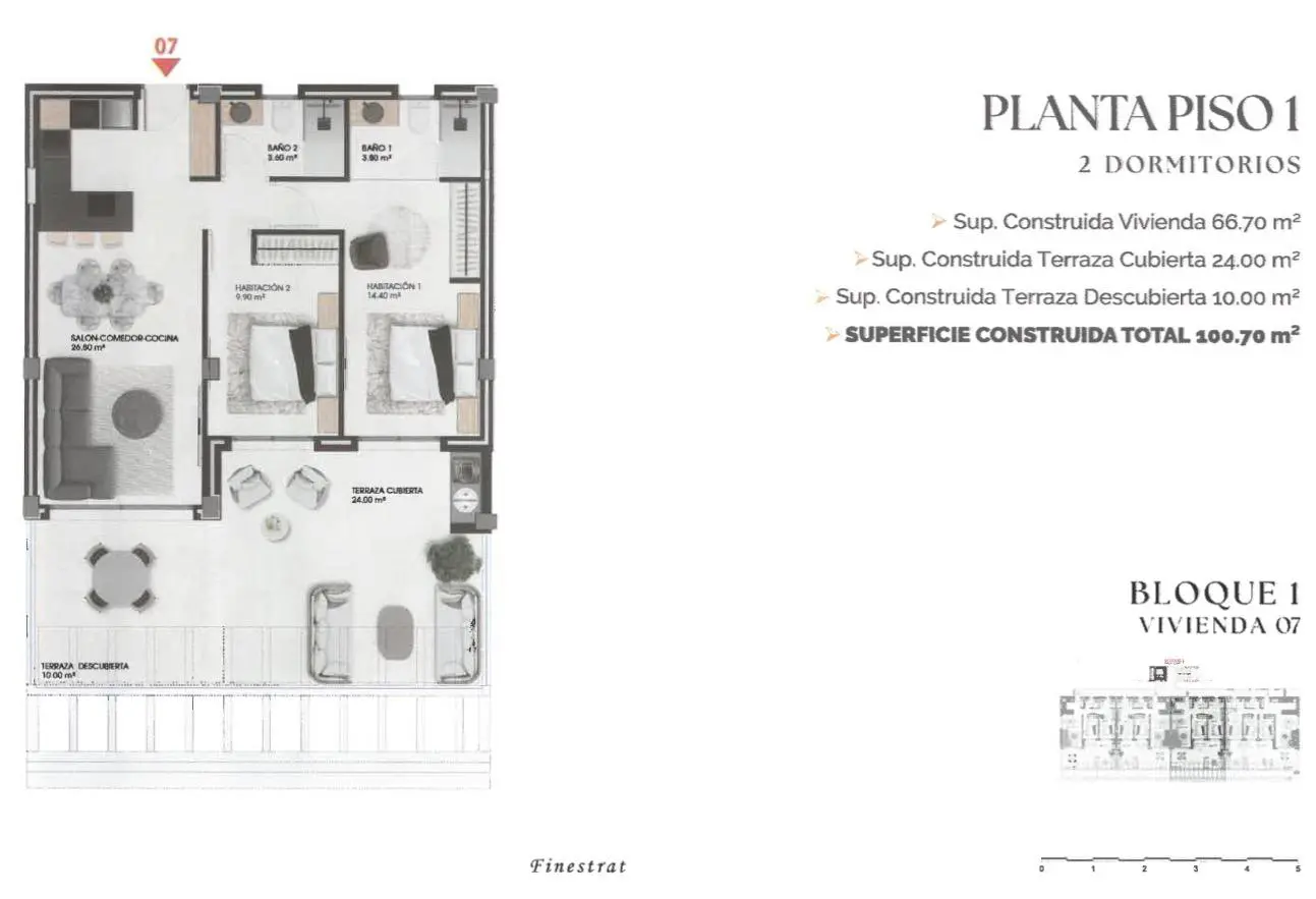 Apartment Of 100 M² In Finestrat, Spain