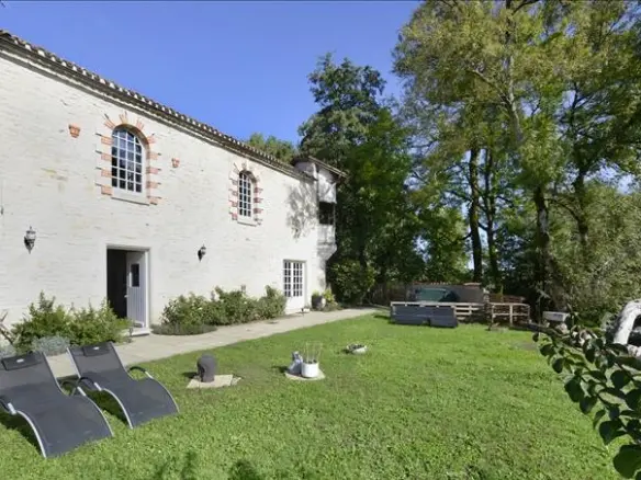 Old Stone Mill Of [size] With Private Island And River Views In Charente
