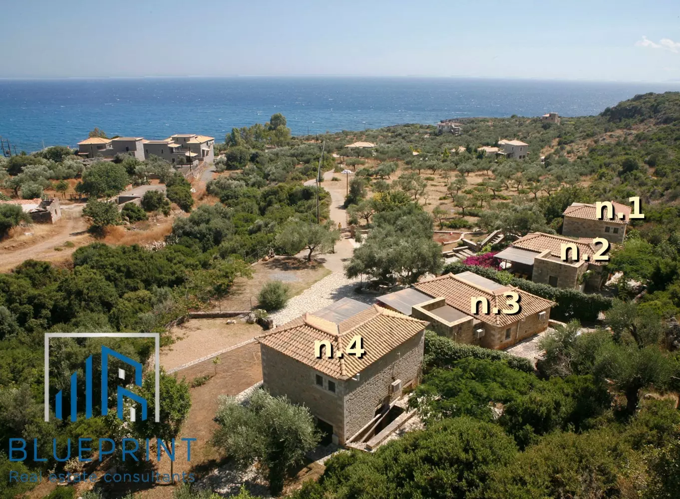 Condo Of Four Houses In Kardamili, Mani, Greece