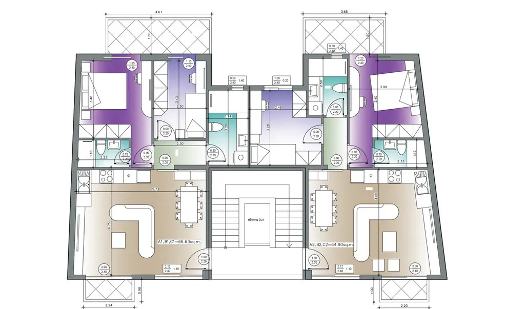 Flat Of 66 M² In Attica
