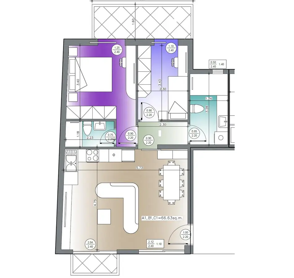2-bedroom Flat In Markopoulo, Greece (66 M²)