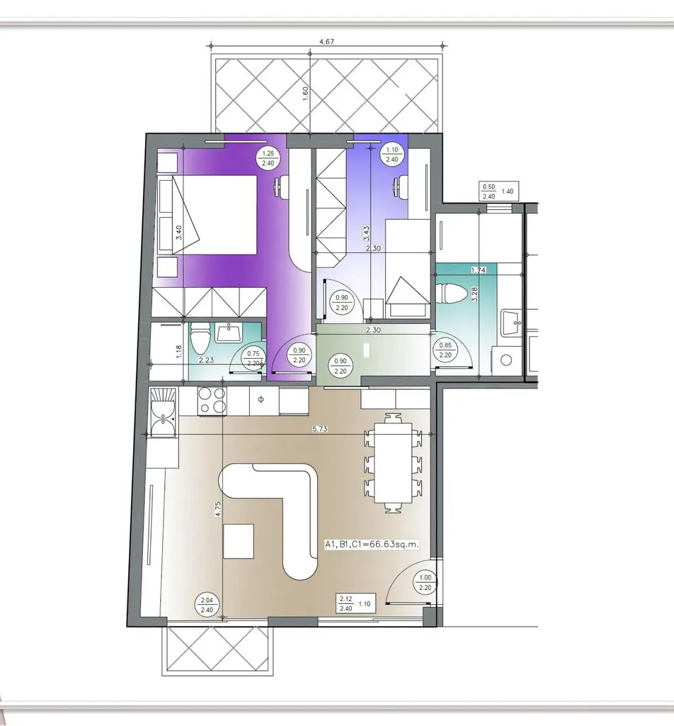 Flat Of 66 M² In Athens
