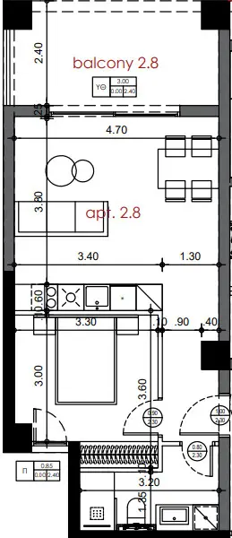 Flat Of 58 M² In Thessaloniki