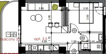 Flat Of 52 M² In Thessaloniki