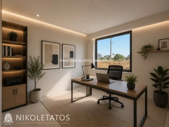 House With Garden In Greece