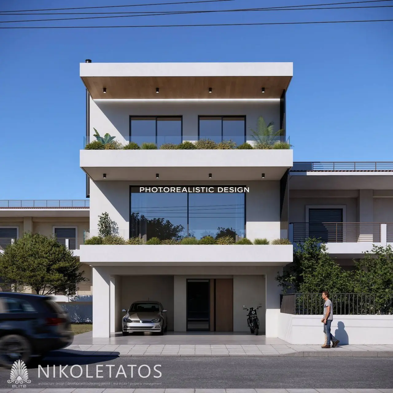 House With Garden In Greece