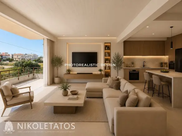 House With Garden In Greece