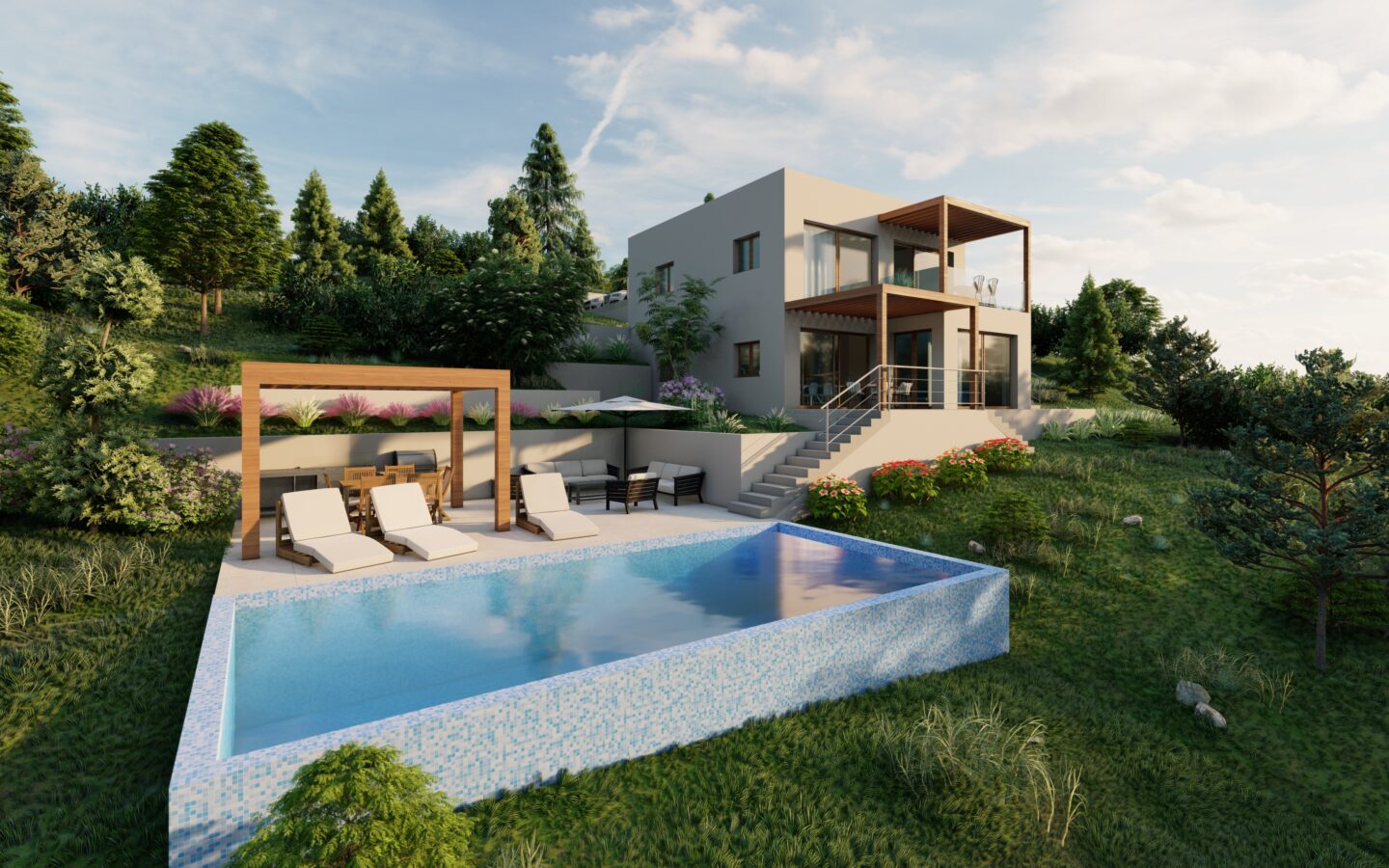 Building Land Of 550 M² With A Conceptual Project For A Villa With A Swimming Pool In Hvar, Croatia