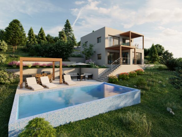 Building Land Of 550 M² With A Conceptual Project For A Villa With A Swimming Pool In Hvar, Croatia