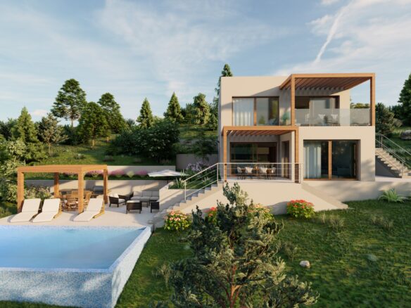 Building Land Of 550 M² With A Conceptual Project For A Villa With A Swimming Pool In Hvar, Croatia