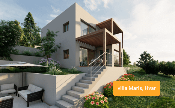 Building Land Of 550 M² With A Conceptual Project For A Villa With A Swimming Pool In Hvar, Croatia