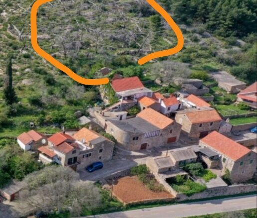 Building Land Of 550 M² With A Conceptual Project For A Villa With A Swimming Pool In Hvar, Croatia