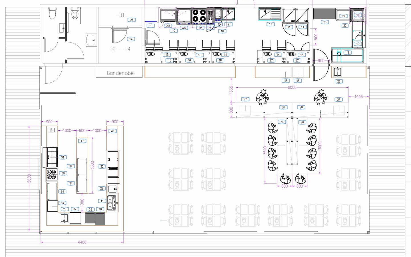 Restaurant Complex Of 100 M² With Modular Design In City Center