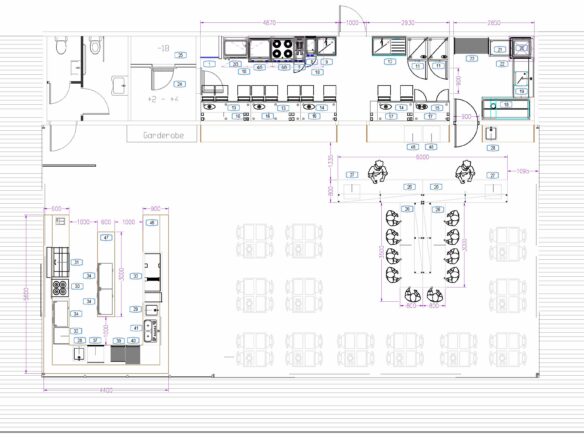 Restaurant Complex Of 100 M² With Modular Design In City Center