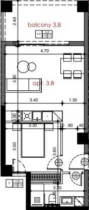 Flat Of 58 M² In Thessaloniki