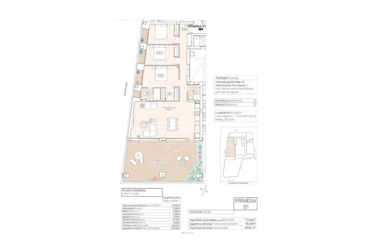 Apartment Of 83 M² In Hondon De Las Nieves