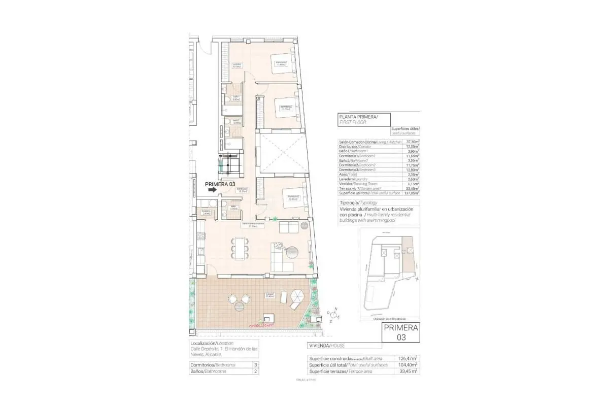 Apartment Of 83 M² In Hondon De Las Nieves