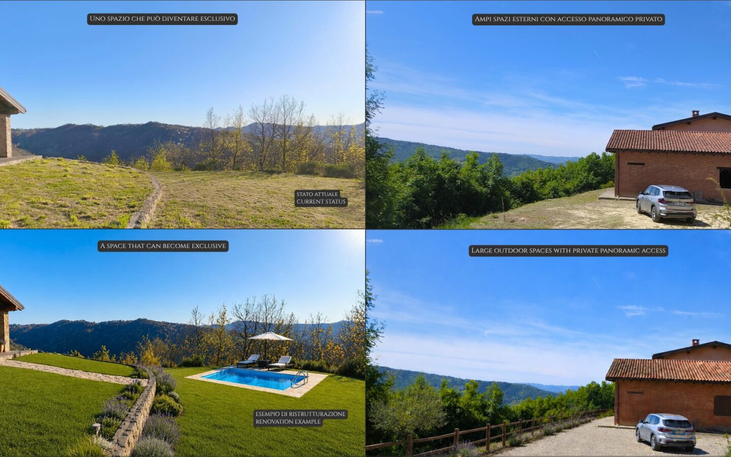 Beautiful Panoramic Villa With Private Park In Monferrato