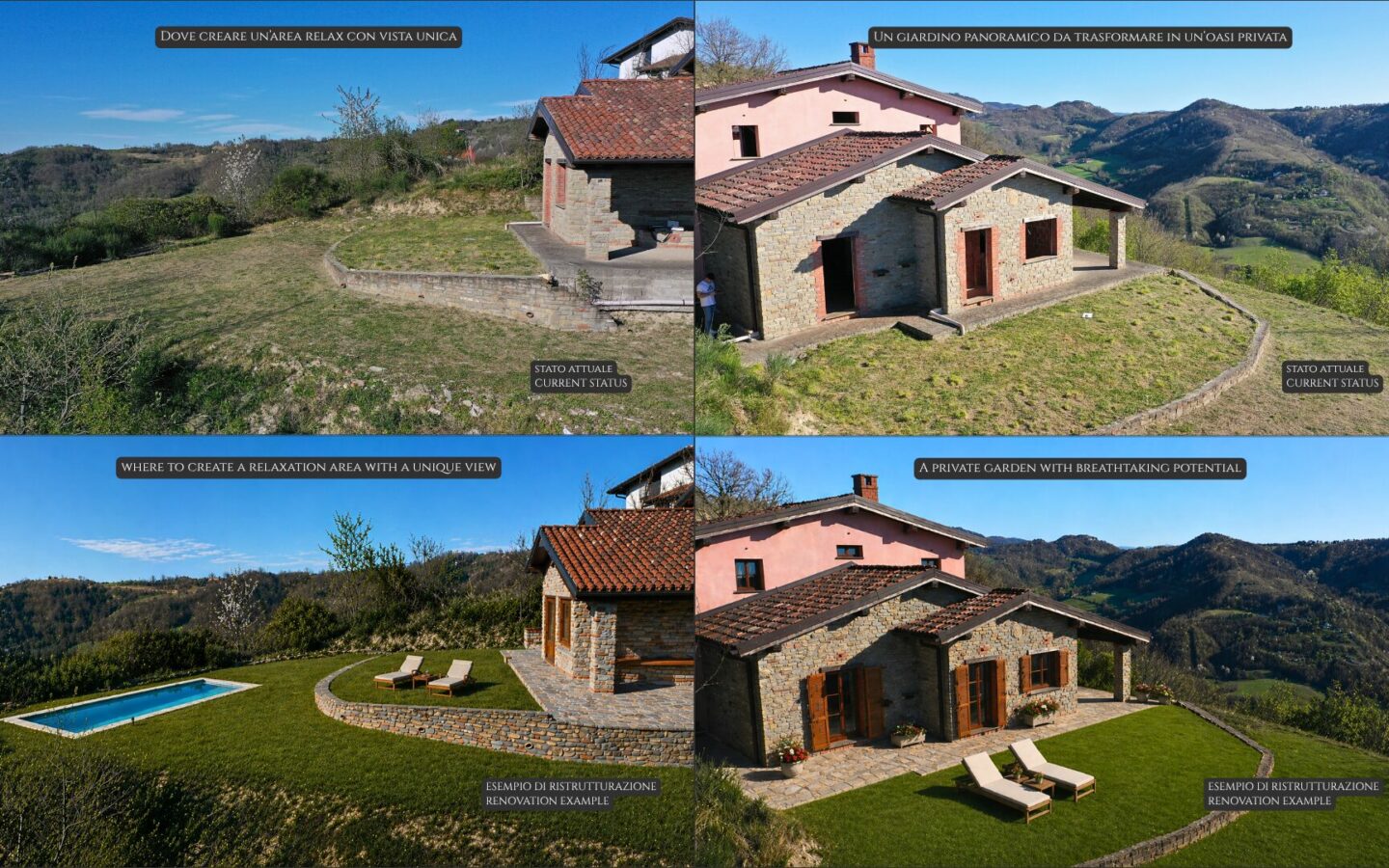 Beautiful Panoramic Villa With Private Park In Monferrato