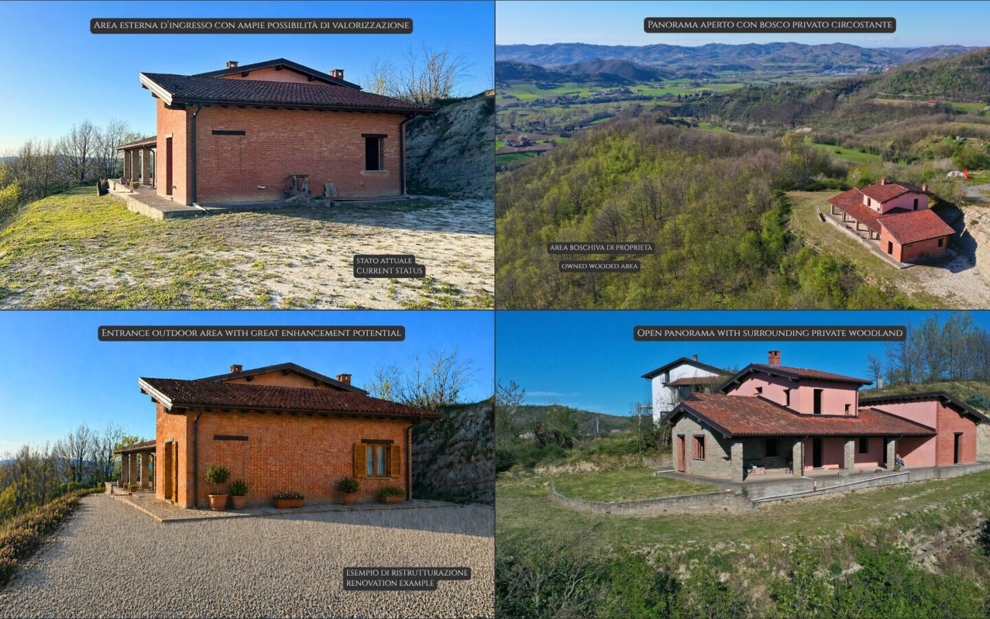 Beautiful Panoramic Villa With Private Park In Monferrato