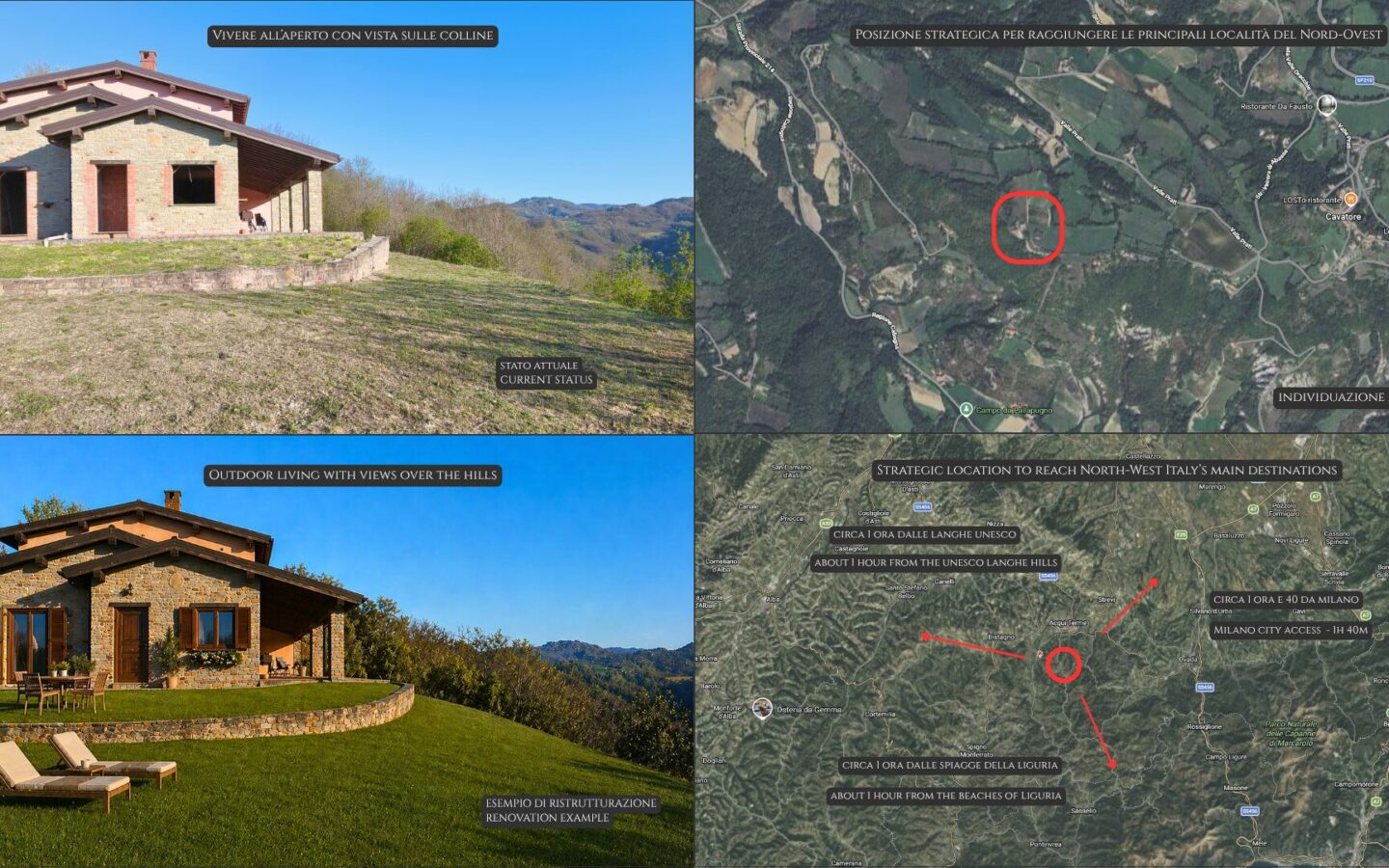 Beautiful Panoramic Villa With Private Park In Monferrato