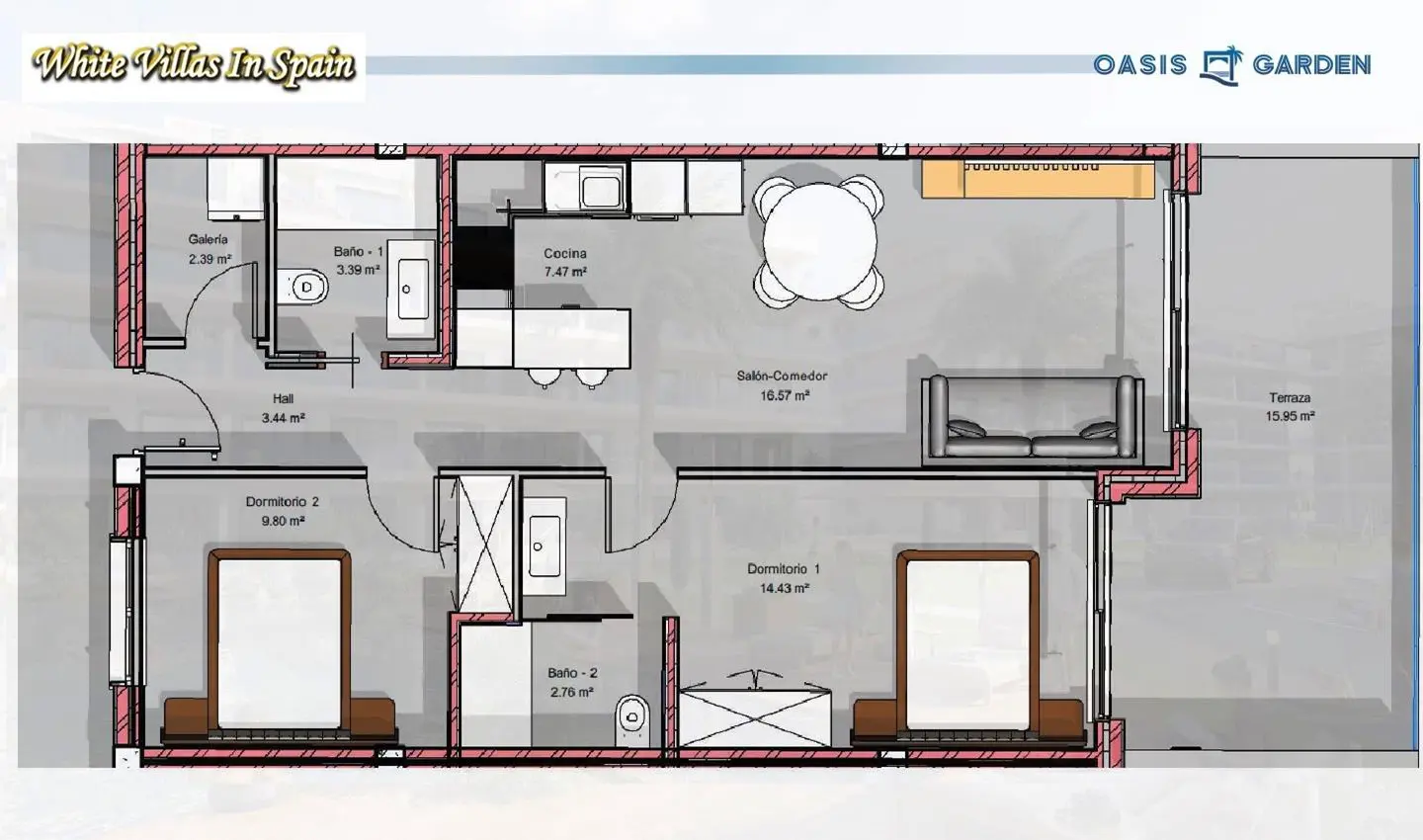Apartment Of 85 M² In Guardamar Del Segura