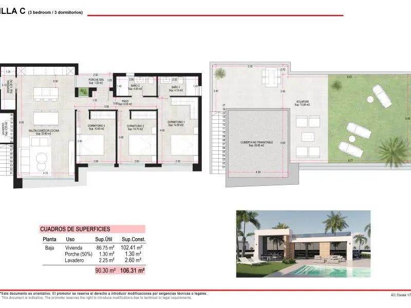 Villa Of 101 M² In Alhama De Murcia, Spain