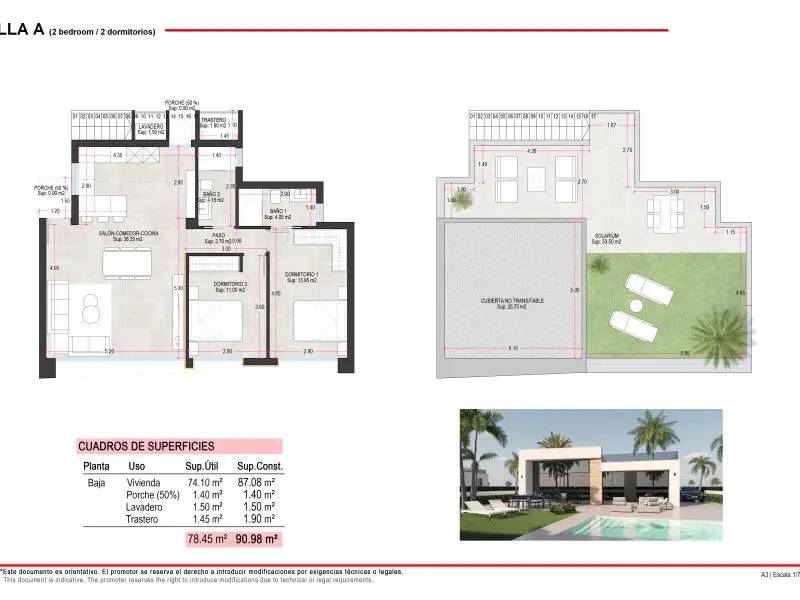 Villa Of 101 M² In Alhama De Murcia, Spain