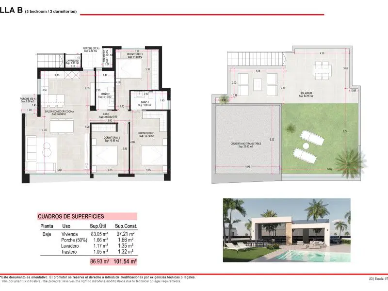 Villa Of 101 M² In Alhama De Murcia, Spain