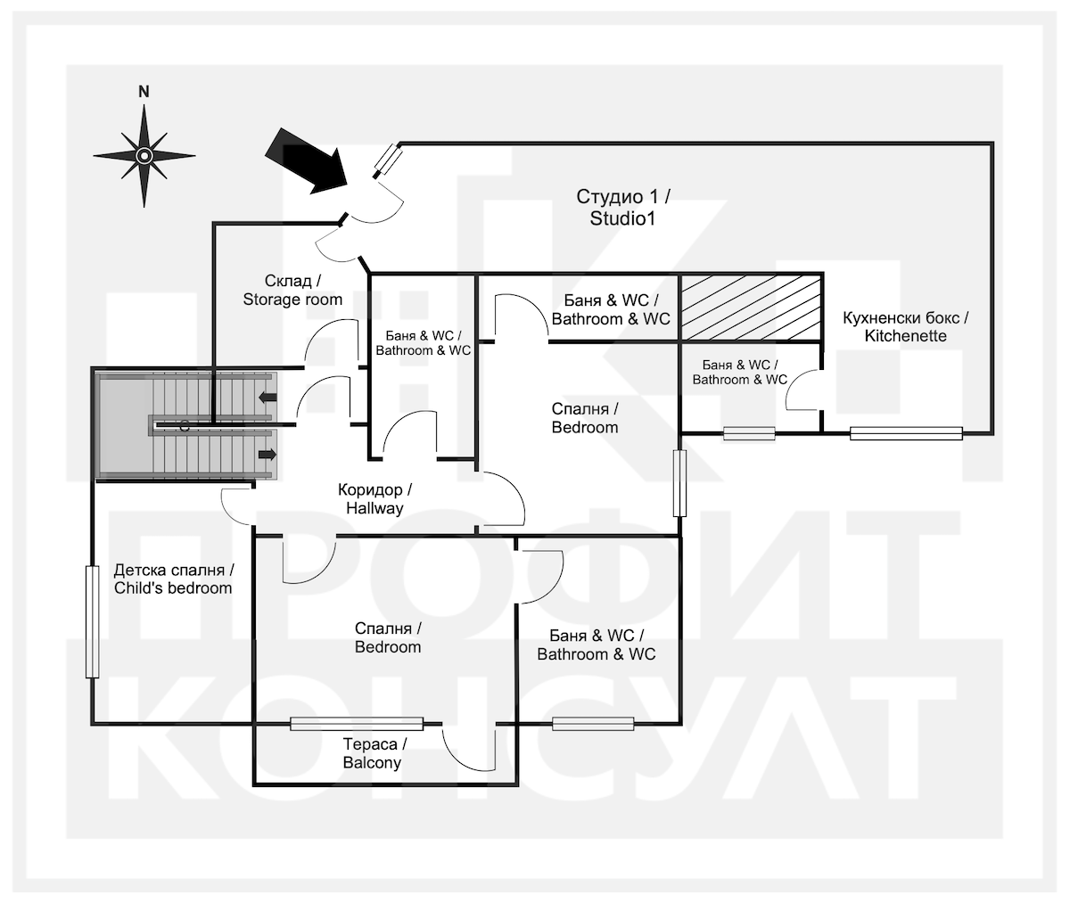 Three-storey House Of 350 M² With Yard In The Village Of Malki Chiflik
