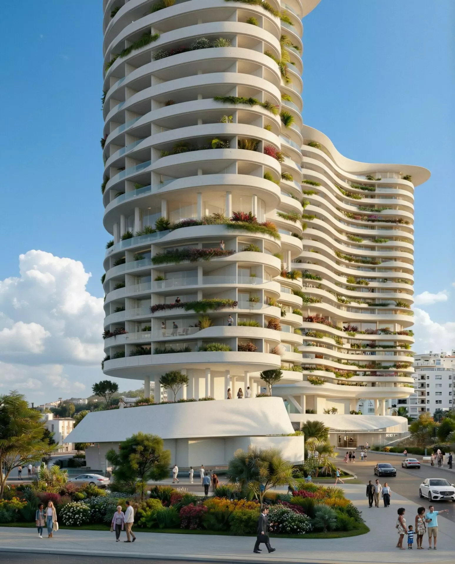 Luzaj-Tower-Exterior-Near Apartment Of 120 M² With Sea View In Vlora
