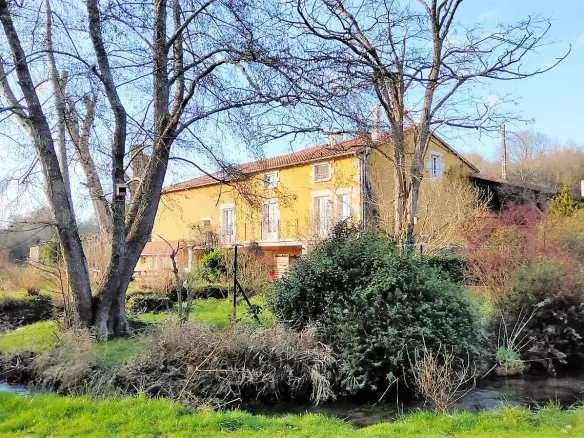 Watermill Of 80000 M² With Stream, Lake, Waterfall, Woodland, Guest House In Charente