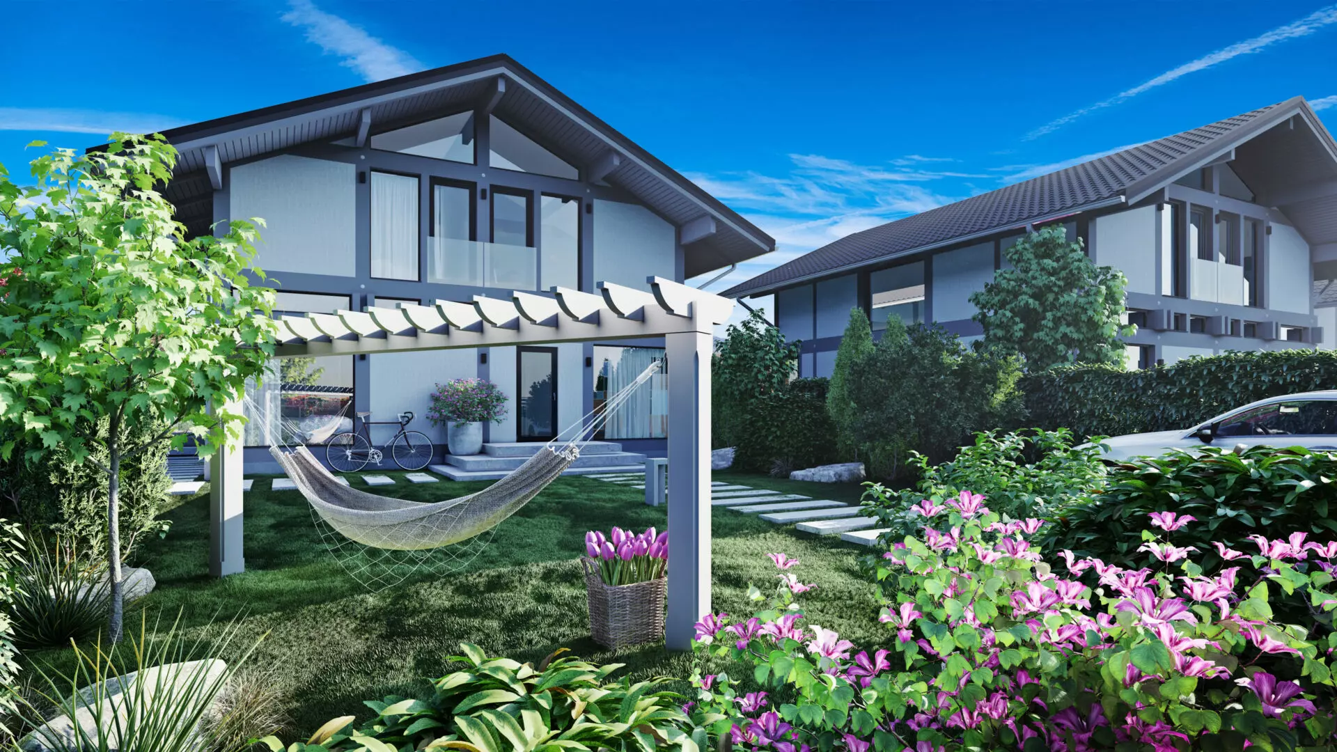 House Of 0 M² With 4 Bedrooms, 3 Bathrooms, Private Land Plot, Sea Views, And Mountain Views In [location]
