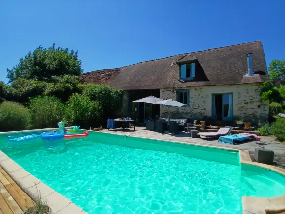 Barn Conversion And Stone Cottage With Pool And Views In [location]