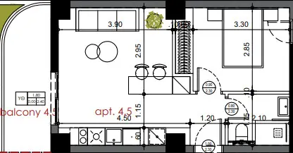 Apartment Of 52 M² In Thessaloniki