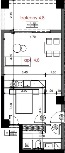 Flat Of 58 M² In Thessaloniki