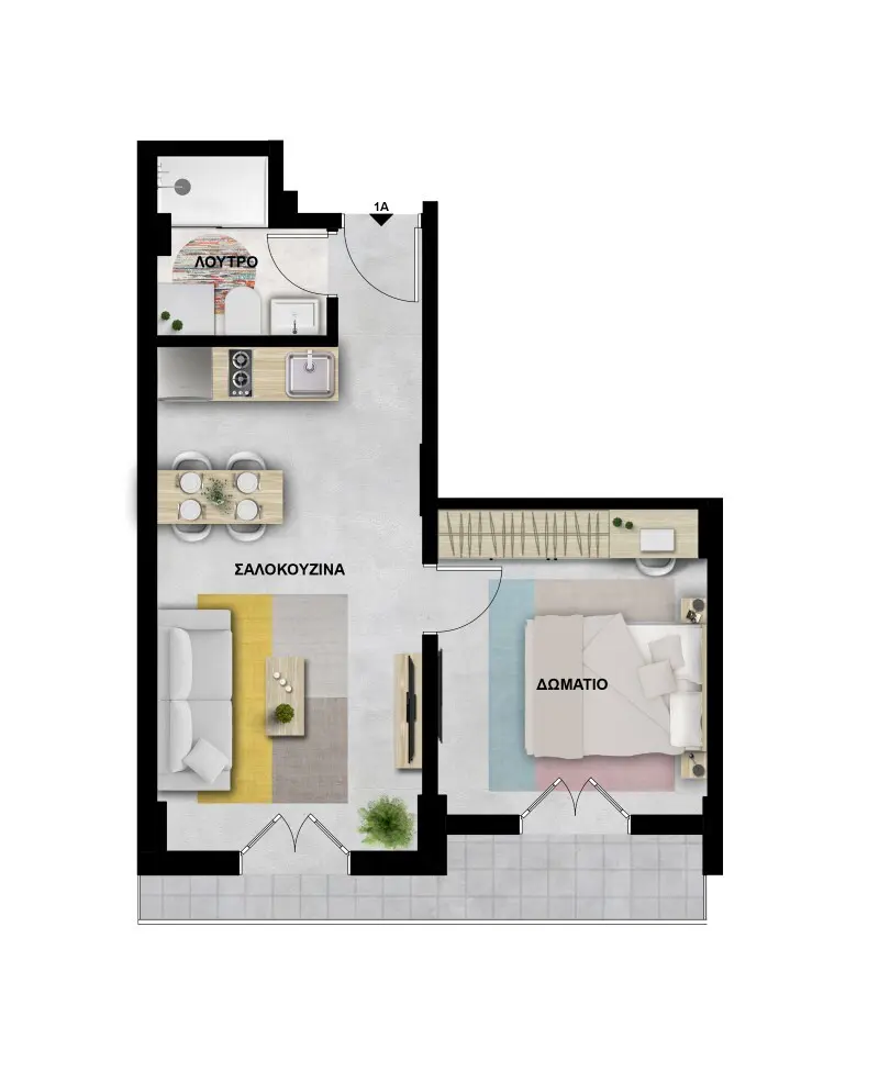 Flat Of 40 M² In Thessaloniki