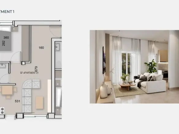 1-bedroom Flat In Kalithea, Greece (37 M²)
