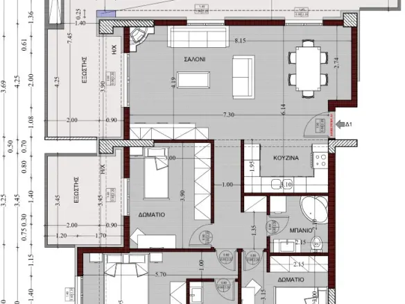 3-bedroom Flat In Evosmos, Greece (130 M²)